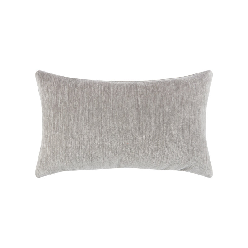Luxe Velour Outdoor Rectangular Sunbrella® Pillow Cover & Insert, Pewter