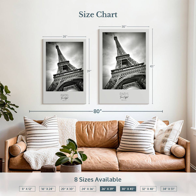 Lilie Paris Eiffel Tower Portrait, 39" H x 26" W