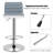 Plouffe Swivel Upholstered Adjustable Height Counter Stool with Metal Frame