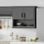 Armoire murale de rangement métallique pour garage de 75 cm de large avec tablette réglable, armoire à outils durable-713015440