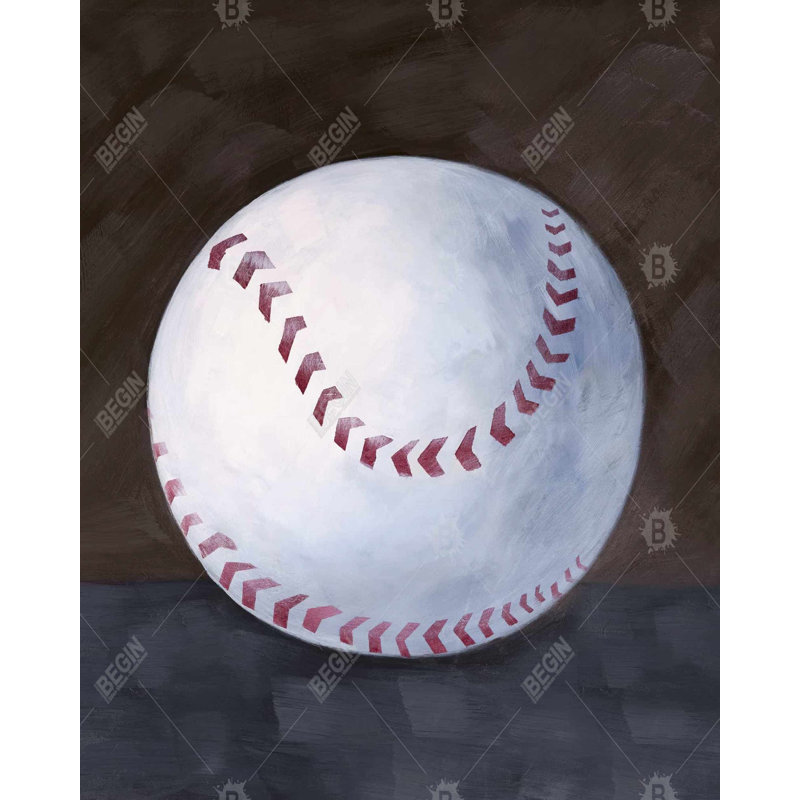 Baseball Ball Print On Canvas