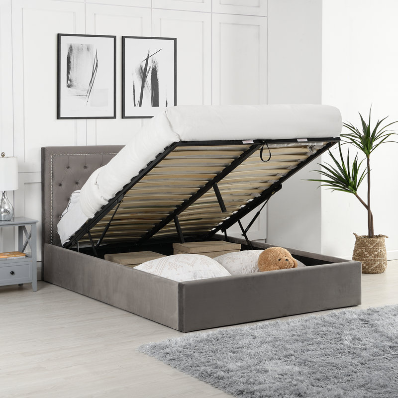 Bastien Upholstered Ottoman Storage Bed, Kingsize (5')