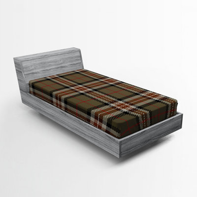 Microfiber Plaid Fitted Sheet