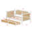 Classic Design Guest Bed Featuring Built-in Drawer Organization and Space-Saving Frame-1773580737