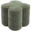 Pouf d'appoint moderne Leiani en lin, forme trèfle, 47 cm de large, recouvert de tissu, pour salon, chambre et coiffeuse-555840629