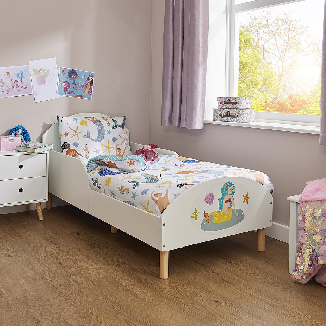 Kids White Toddler Bed – Mermaid