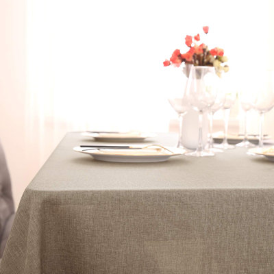 Wrinkle Resistant Waterproof Linen Look Tablecloth