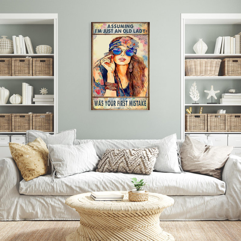 «Harth Assuming Im Just An Old Lady», impression sur toile, L 24 po x H 36 po x P 1,25 po