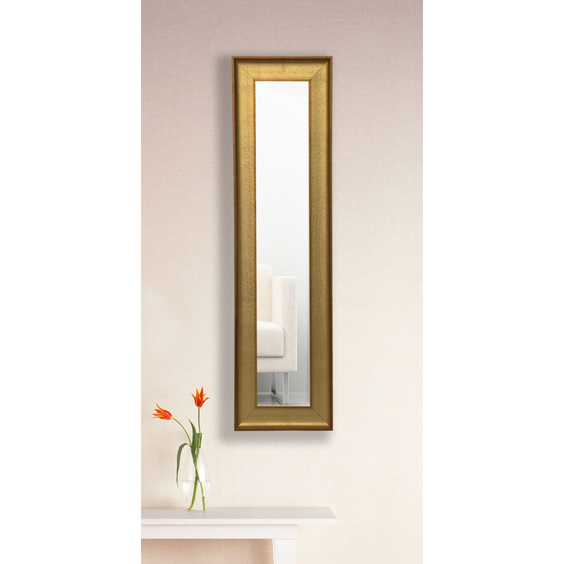 Truluck Solid Wood Flat Wall Mirror, 37.5" H x 13.5" W