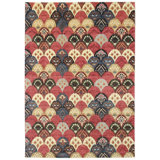 Ottoman Hand Woven Wool Ikat Area Rug
