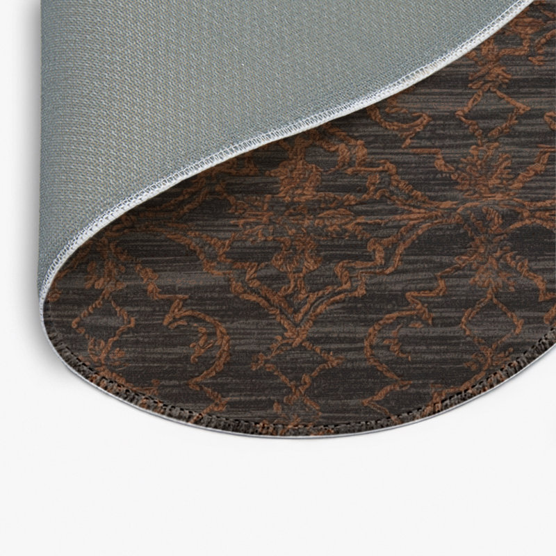 Tapis brun intérieur et extérieur Trellis, Rond 5 pi