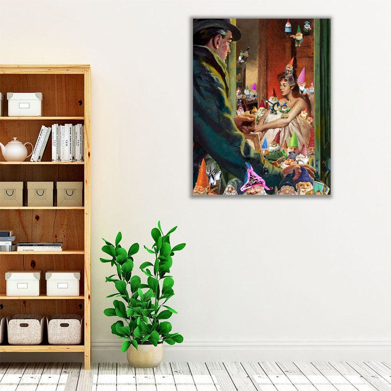 Gnome Alone - Canvas Print Wall Art, 20" H x 16" W