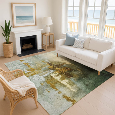 Premium Machine Washable Mayfield AMF2157 abstract Rug