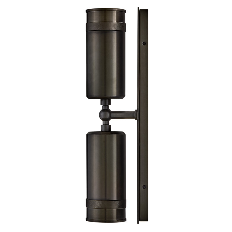 Pratt 19" Aluminum Pivotable Wall Mount Lantern, Black Oxide