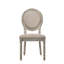 Chaise d'appoint Faustine en tissu brun clair et finition chêne clair récupéré (ensemble de 2)