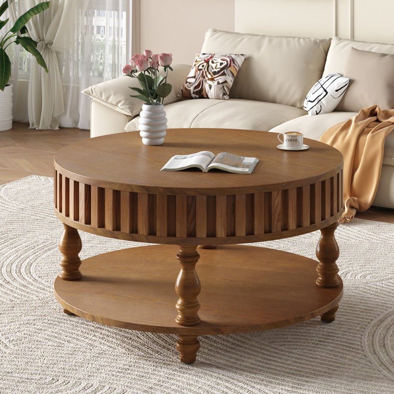 Table basse Farmhouse, Noyer brun