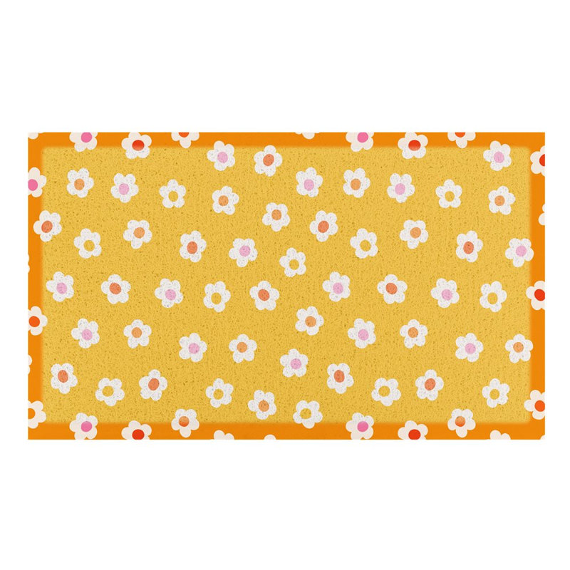 Non-Slip Floral Doormat