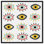 «Party Eyes, Mystic Eyes», impression sur toile rose moderne pour la chambre à coucher
