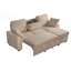 Ensemble de canapé modulaire multifonctionnel avec plateau porte-gobelet amovible, chaise intégrée au rangement et dossiers réglables-117627921