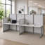 Poste de travail à panneau 2 personnes Regency Instant Office, blanc pur-133697356