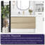 Ensemble de meuble-lavabo mural simple 42 po avec plateau en résine Issaias-1387402738