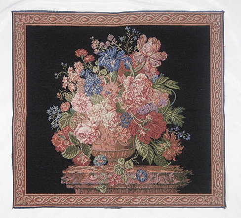 Vase floral avec peopnies et tapisserie fleur mix