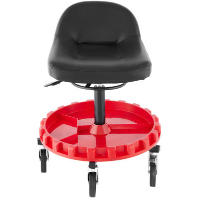 Shop Stool, 300 LBS Rolling Garage Stool, 18” to 23” Adjustable Height Mobile