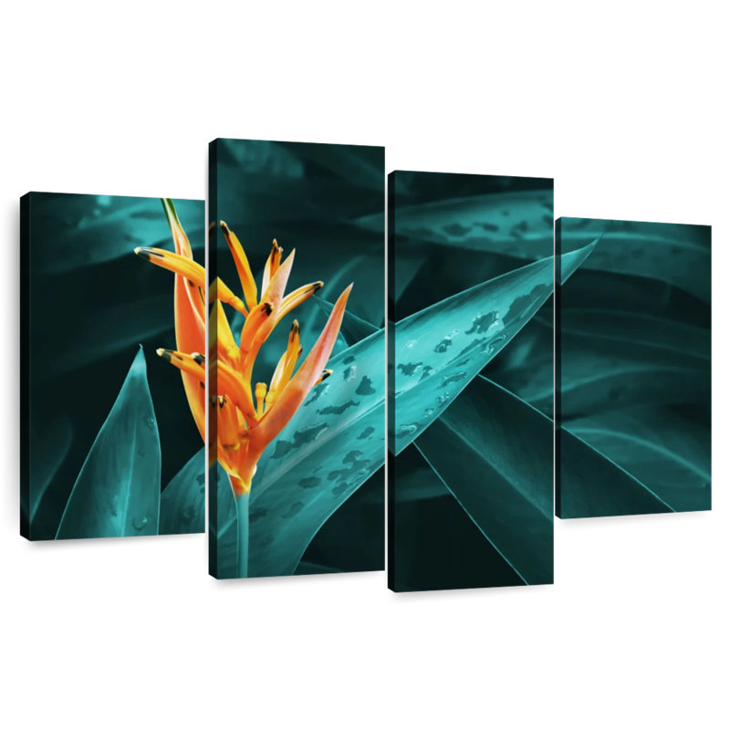 Harnek Orange Heliconia, 42" H x 68" W