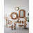 D15.5X2.5" Natural Brown Teak Wood Mirror With Live-Edge Design