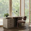 Angus 70" Reclaimed Wood Writing Desk In Concrete Gray