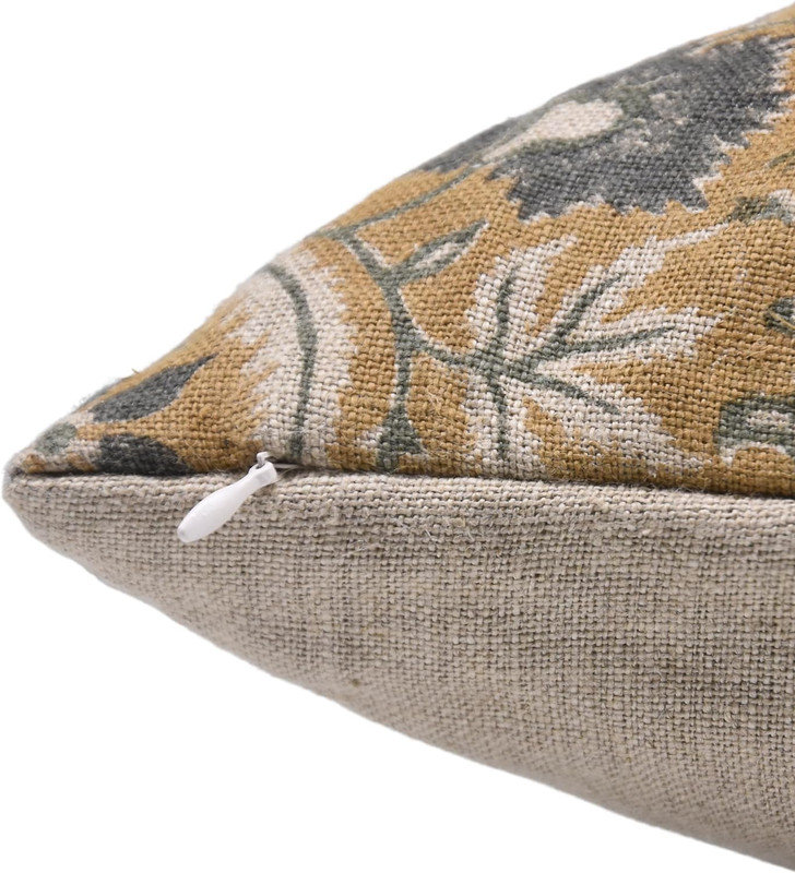 Housse de coussin d'intérieur Floral Linen, 26 po x 26 po