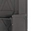Lit grand format avec bureau, gris foncé et peu encombrant