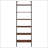 Christy Walnut Owens 96-Inch 6-Shelf Wall Bookshelf
