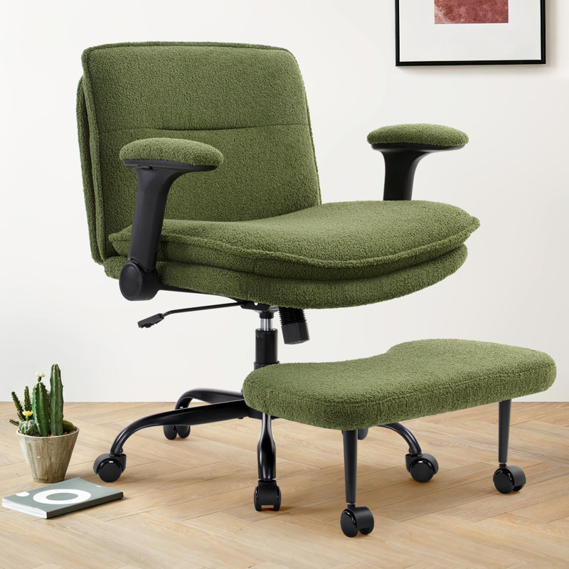 Velvet Office Chair, Green
