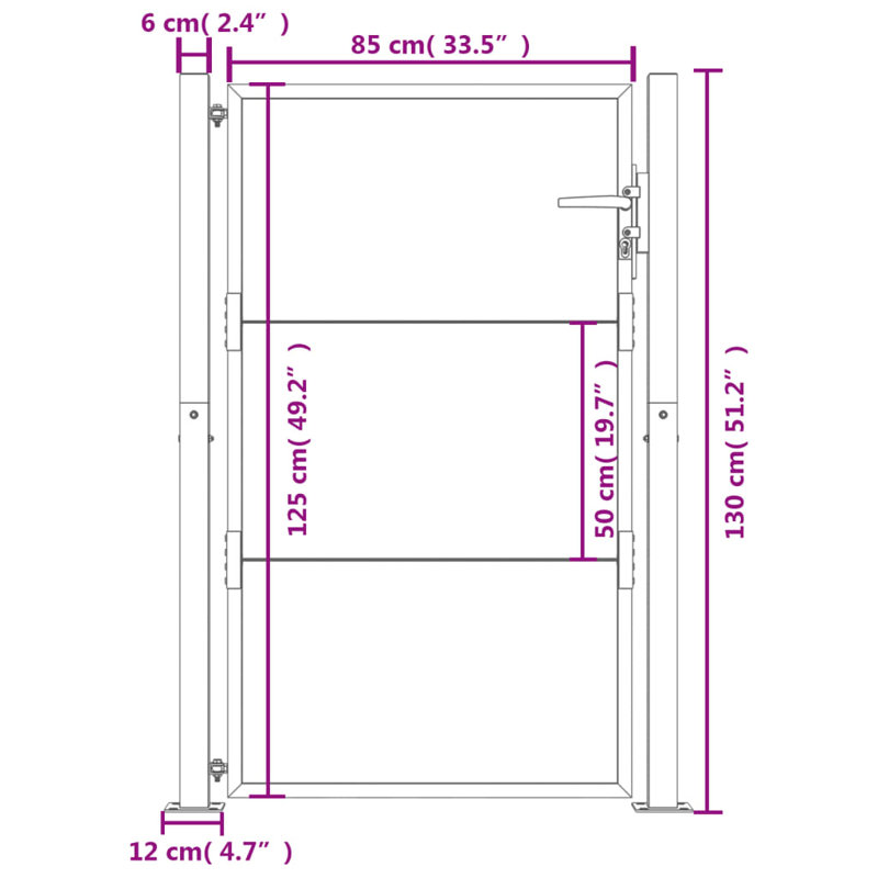 Amalle Brown Metal Gate, 105 x 130 cm