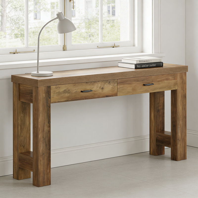 Console en bois avec tiroirs doubles
