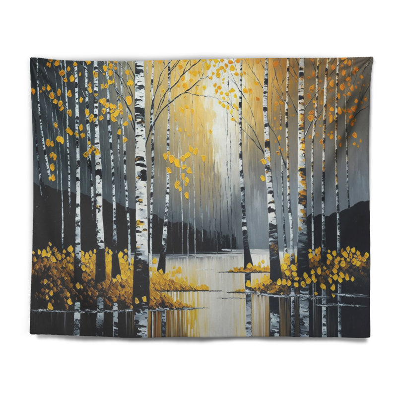 - Tapisserie murale paysage, H 32 po x l 39 po