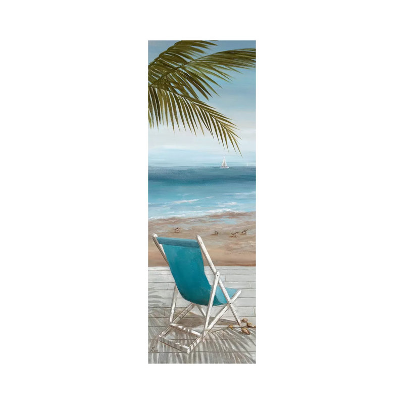 Walk On The Beach I by Nan - Panoramic Painting on Canvas, 30.48 cm H x 91.44 cm W x 1.91 cm D, Wrapped Canvas