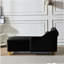 Chaise longue moderne avec revêtement en velours (noir)