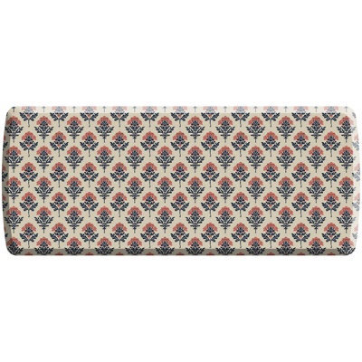 Tapis de cuisine anti-fatigue, motif de jardin en bloc de bois de rose