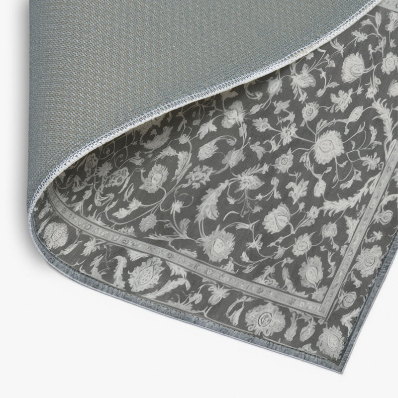 Tabriz Gray Indoor and Outdoor Area Rug, Rectangle 2' x 3'