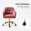Chaise de travail en velours Adan-911968073