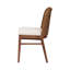Chaise de salle à manger moderne en bois d'acacia et en ruppie maritime noyer brun bohémien moderne