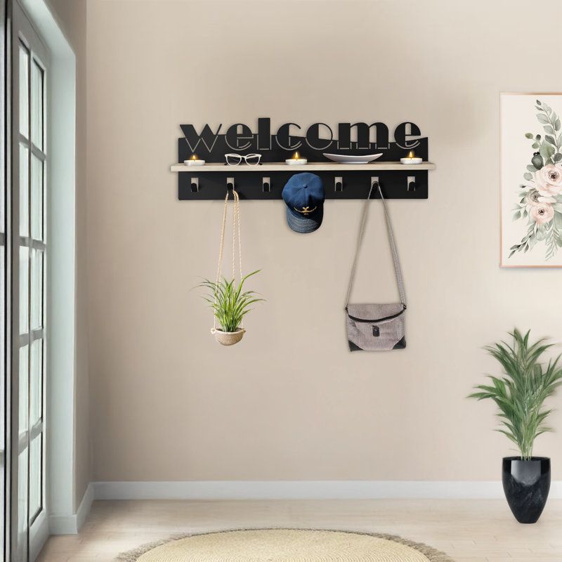 Wall Mount Welcome Coat Rack