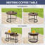 Ensemble de conversation pour 5 personnes avec table basse et repose-pieds-102620318-102620319
