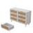 42.28" Storage Dresser, White. Ideal For Bedroom & Living Room, Organized 6 White Cabinet. Modern Room Furniture,