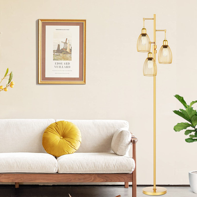 Bannerdown 68.02'' Tree Floor Lamp, Gold
