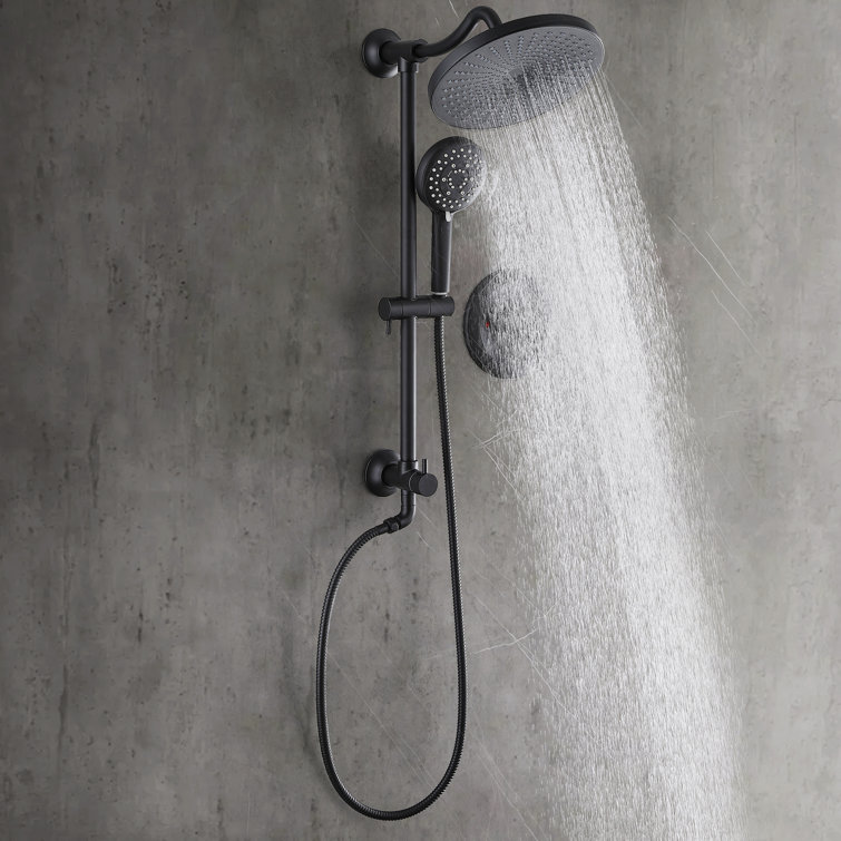 Wall Mounted Exposed Shower Faucet with Anti-Scald Pressure Balance Valve