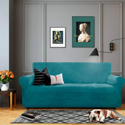 Polyester Box Cushion Sofa Slipcover