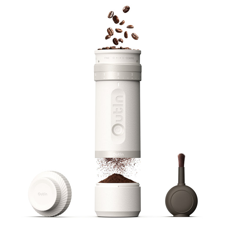 OutIn Fino Coffee Grinder, Sandstone White